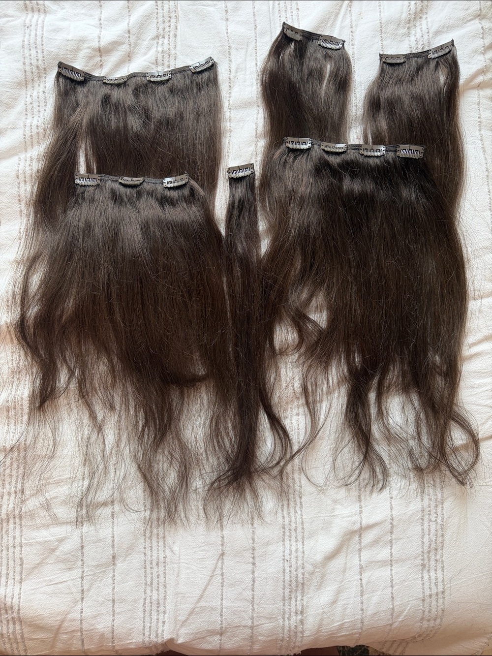 18” Clip-In Hair Extensions - Dark Brown Natural